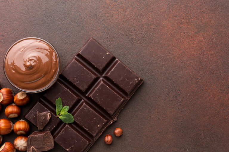close up appetizing chocolate